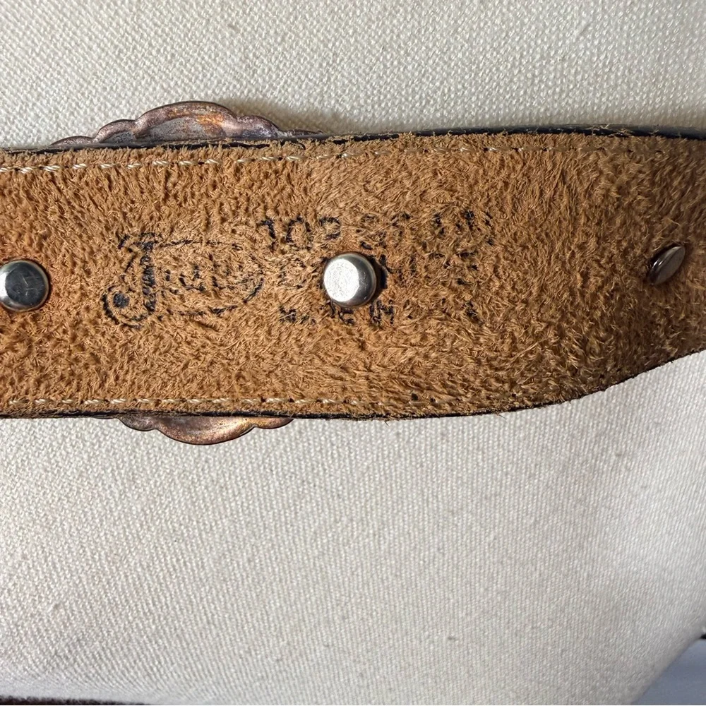 Vintage Justin Leather Concho Western Belt